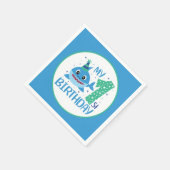 niedlicher Unisex-Babyhai Erstgeburt Serviette (Ecke)