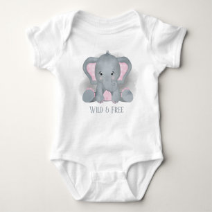 niedlicher Unisex-Elefant hinzufügen Baby Strampler