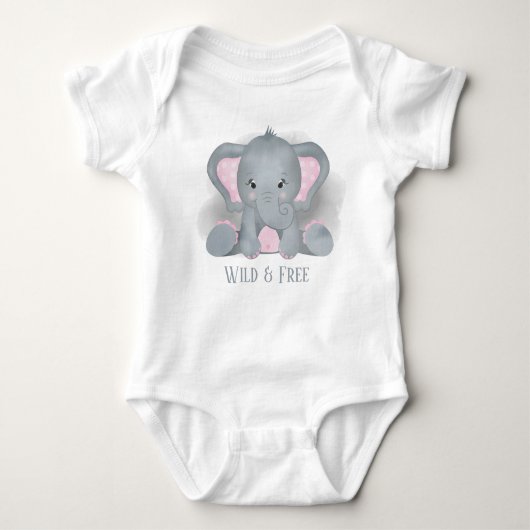 niedlicher Unisex-Elefant hinzufügen Baby Strampler (Vorderseite)