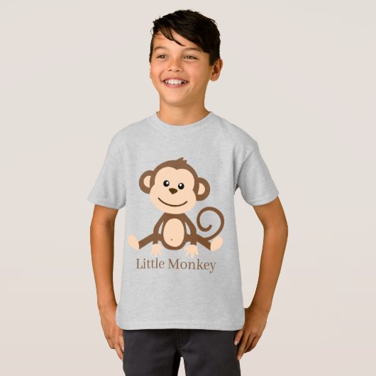 niedlicher Unisex-Kleiner Affe T - Shirt (Vorne ganz)
