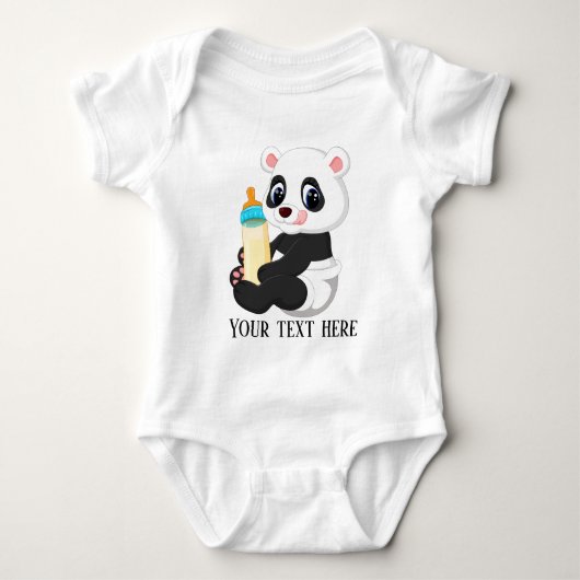 niedlicher unisex Panda-Bär Baby Strampler (Vorderseite)