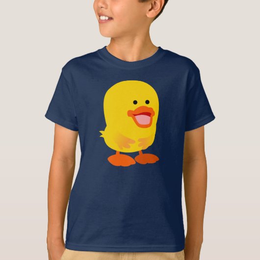 Niedlicher unschuldiger Cartoon Duckkinder T - Shi T-Shirt (Vorderseite)