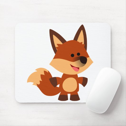 Niedlicher unschuldiger Cartoon Fox Mousepad (Mit Mouse)