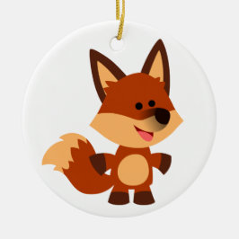 Niedlicher unschuldiger Cartoon Fox Ornament