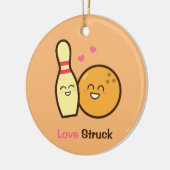 Niedlicher unterhaltender Bowlings-Ball und Keramik Ornament (Links)