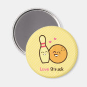 Niedlicher unterhaltender Bowlings-Ball und Magnet (Vorderseite/Rückseite)