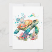 Niedlicher Unterwassergeburt Einladung (Rückseite)
