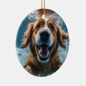 Niedlicher Unterwasserhund Keramik Ornament (Rechts)