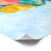 Niedlicher Unterwasserwal Poster (Ecke)