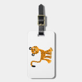Niedlicher unverschämter Cartoon Cheetah Gepäckmar Gepäckanhänger (Vorderseite vertikal)