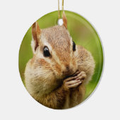 Niedlicher unverschämter Chipmunk Keramik Ornament (Links)