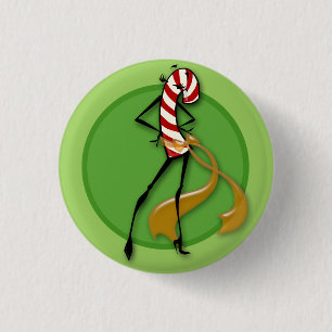 NIEDLICHER URLAUB CANDY CANE FRAMAN ILLUSTRATRATIO BUTTON