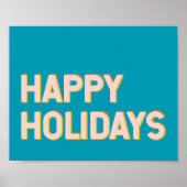 Niedlicher Urlaub Einfache Typografie Rosa und Bla Poster (Vorne)