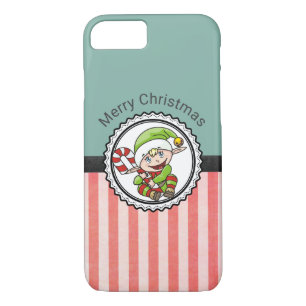 Niedlicher Urlaub Elf mit Candy Cane Frohe Weihnac Case-Mate iPhone Hülle