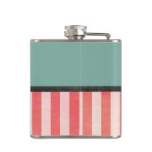 Niedlicher Urlaub Elf mit Candy Cane Frohe Weihnac Flachmann (Rückseite)