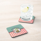 Niedlicher Urlaub Elf mit Candy Cane Frohe Weihnac Getränkeuntersetzer (Rechte Seite)