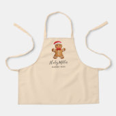 Niedlicher Urlaub Gingerbrot Keks Thema Schürze (Vorderseite)
