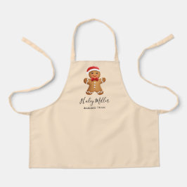 Niedlicher Urlaub Gingerbrot Keks Thema Schürze