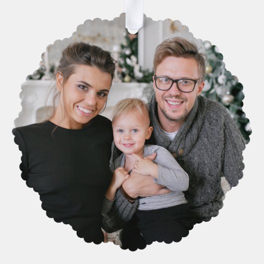 Niedlicher Urlaub mit dem Foto "Polar Bear" Ornament Karte (Rückseite)