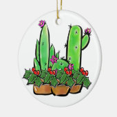 Niedlicher Urlaub Xmas Cactus cacti succuli Keramik Ornament (Links)