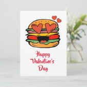 Niedlicher Valentinburger Feiertagskarte (Stehend Vorderseite)