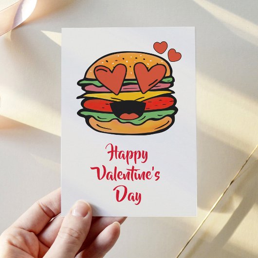 Niedlicher Valentinburger Feiertagskarte