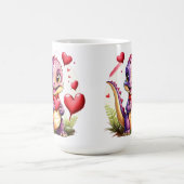 Niedlicher Valentindrache Adorable Lovethemed Drac Kaffeetasse (Mittel)