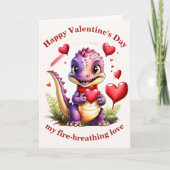 Niedlicher Valentindrache Adorable Lovethemed Drac Karte (Vorderseite)