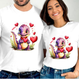 Niedlicher Valentindrache Adorable Lovethemed Drac T-Shirt
