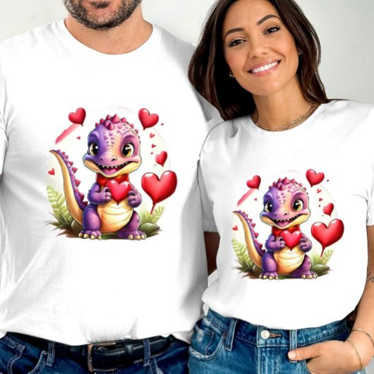 Niedlicher Valentindrache Adorable Lovethemed Drac T-Shirt