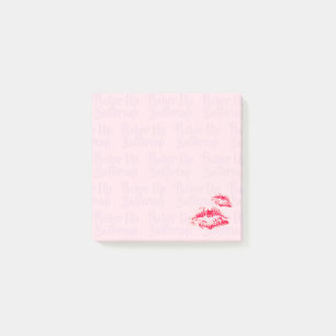 Niedlicher Valentine-rosarote Post-it Klebezettel