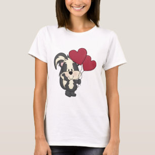 Niedlicher Valentine-Stinktier-T - Shirt