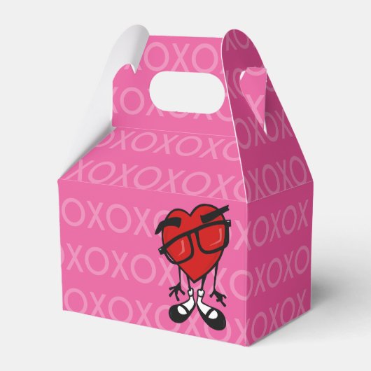 NIEDLICHER VALENTINENTAG ROTE HERZGABE GABLE FAVOR GESCHENKSCHACHTEL (Vorderseite)