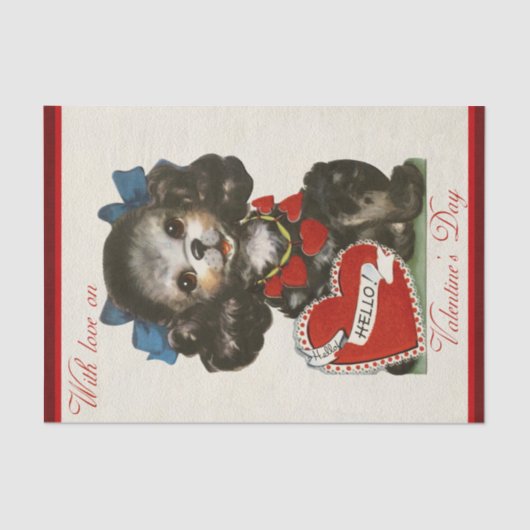 Niedlicher Valentiner Welpe jemals!! Seidenpapier (Vorderseite)