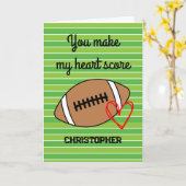 Niedlicher Valentinfußball Karte (Gelbe Blume)