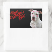 Niedlicher Valentinhund Rechteckiger Aufkleber (Tasche)