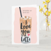 Niedlicher Valentinkaffee latte Angebot 3 Fotos Co Karte (Gelbe Blume)