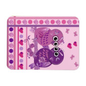 Niedlicher Valentinmagnet mit Cartoon-Eule Magnet (Horizontal)