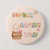 Niedlicher Valentinsknopf | Denken Sie über Sie na Button (Vorderseite)