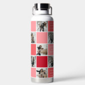 Niedlicher Valentinstag 10 Foto Grid Trinkflasche (Rückseite)