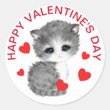 Niedlicher Valentinstag-Aufkleber