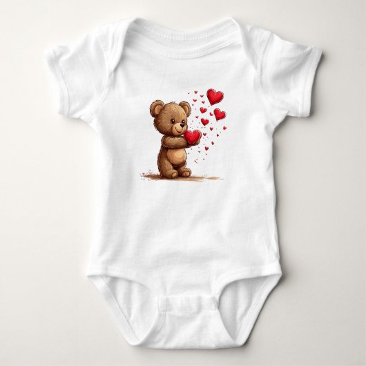 Niedlicher Valentinstag Baby Strampler (Vorderseite)