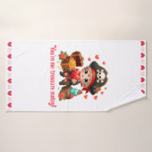 Niedlicher Valentinstag Badehandtuch (Badehandtuch)