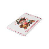 Niedlicher Valentinstag Badematte (Schrägansicht)