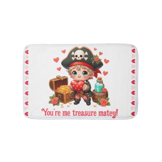 Niedlicher Valentinstag Badematte (Vorderseite)
