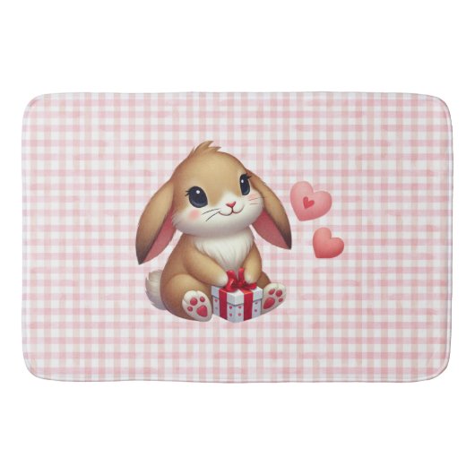 Niedlicher Valentinstag Badematte (Vorderseite)