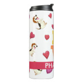 Niedlicher Valentinstag Beagle Hund Thermosbecher (Nach links gedreht)
