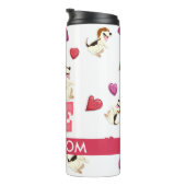 Niedlicher Valentinstag Beagle Hund Thermosbecher (Nach rechts gedreht)