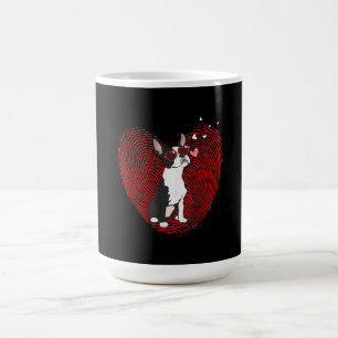 Niedlicher Valentinstag Boston Terrier Graphic Hea Kaffeetasse