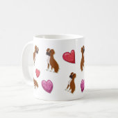 Niedlicher Valentinstag Boxer Lover Geschenk Kaffeetasse (Vorderseite Links)